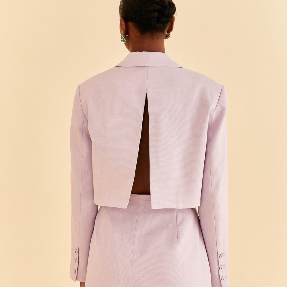 FARM Rio Lilac Women's Cutout Blazer - Picture 4 of 10